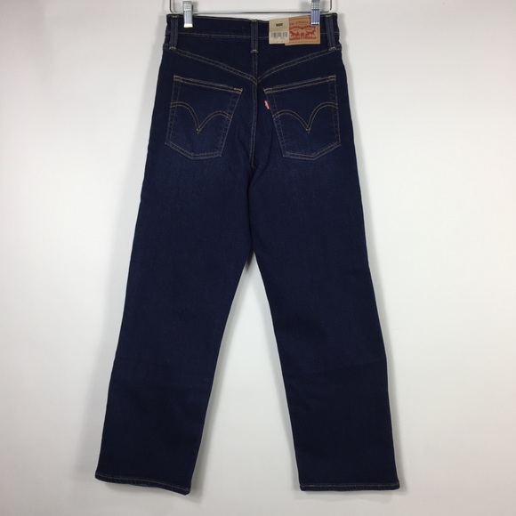Levi’s Ribcage Straight Ankle Jeans Distressed 27 - Picture 8 of 13